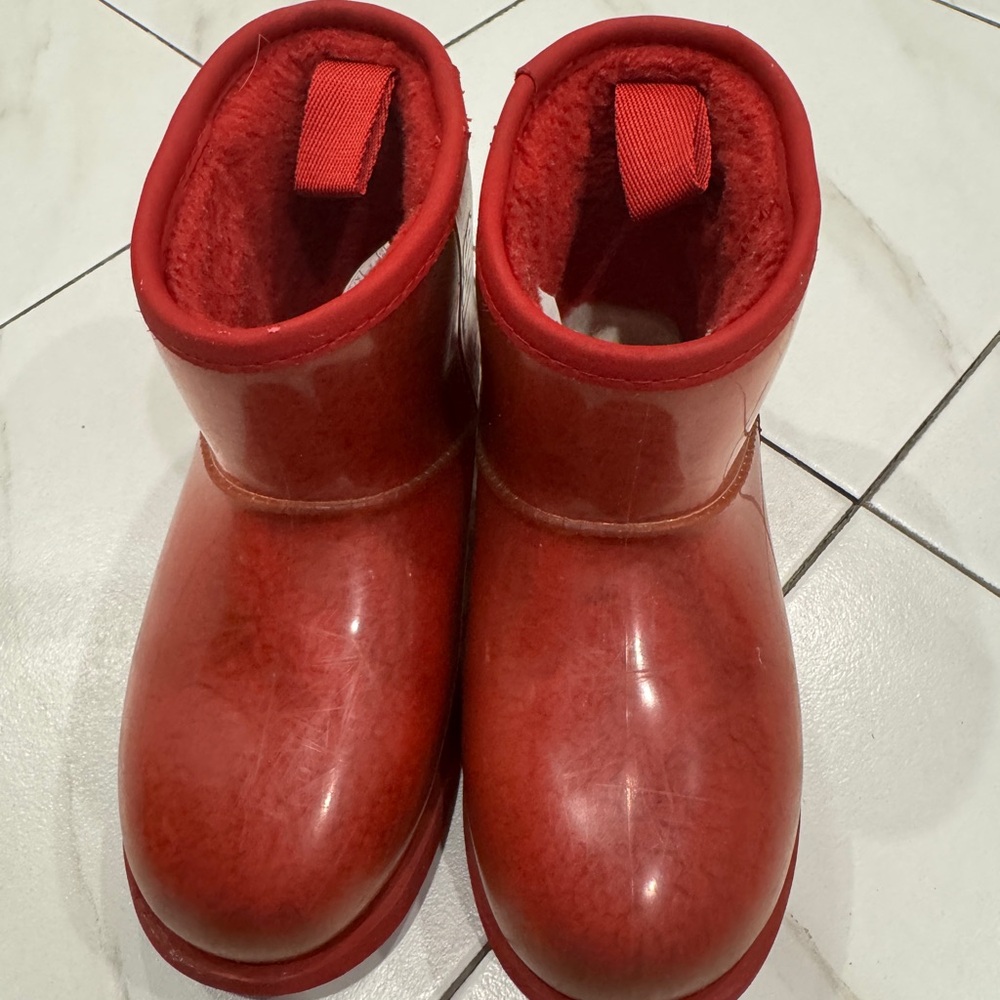 UGG Kids Red Rain Boots